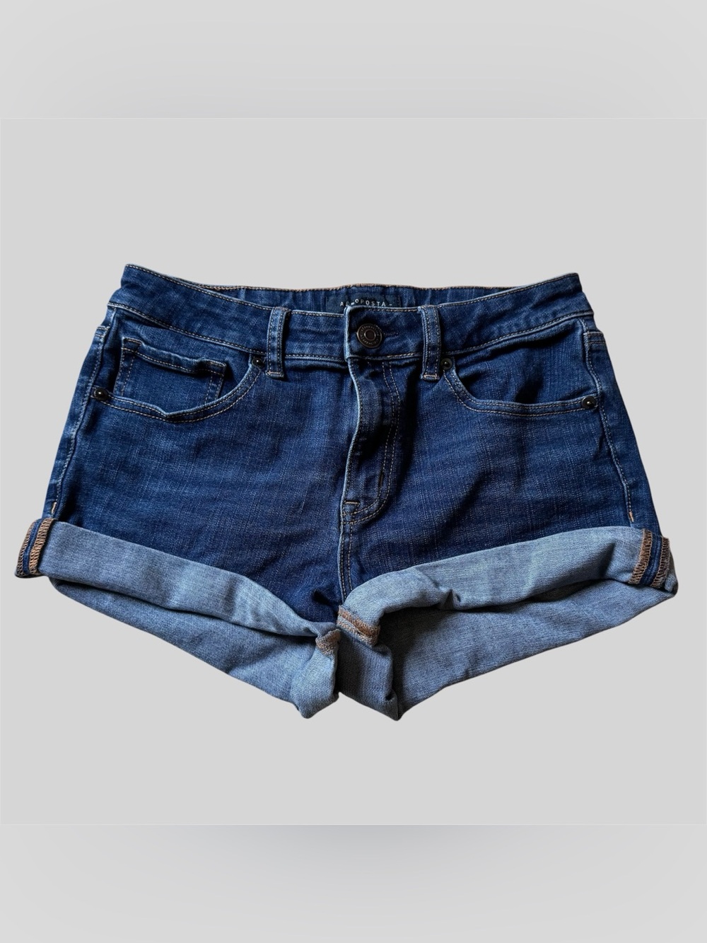 Aeropostale High Waisted Midi Jean Shorts